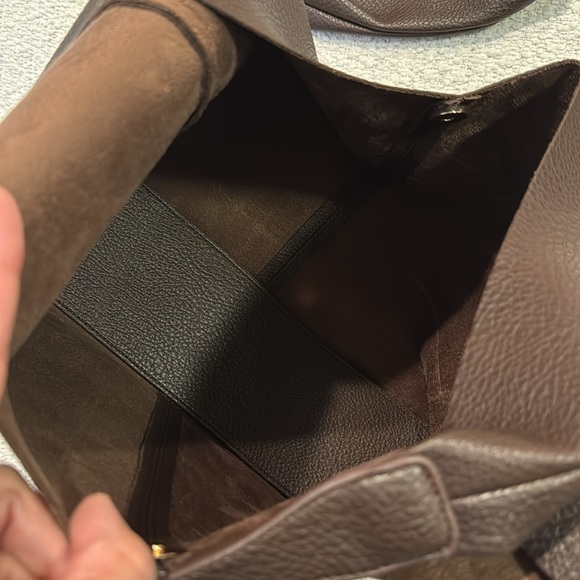 NWT Anthropologie The Love Knot Slouchy Bag The Buckle Edition Chocolate - Picture 13 of 15